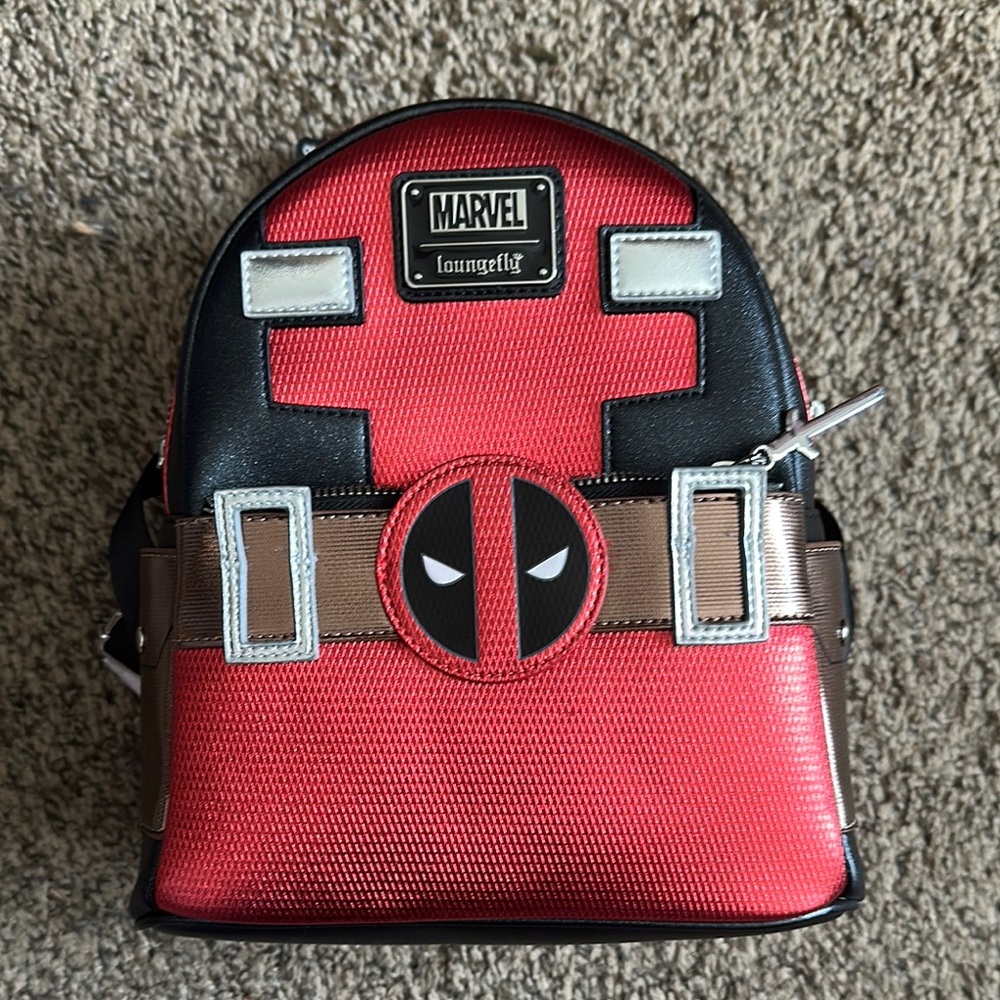 Loungefly Deadpool Red and Black Backpack